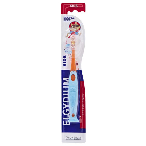 Elgydium Kids Children's Toothbrush for 2-6 Year Olds with Dental Plaque 1 pc
