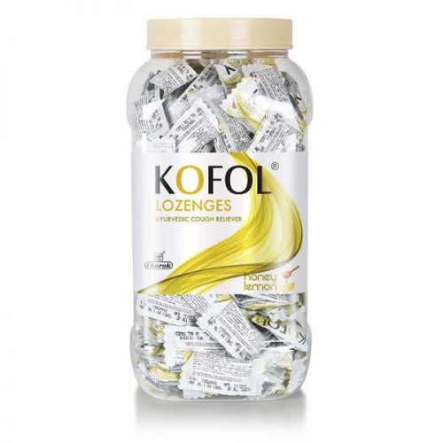 Charak Kofol Lozenges for Sore Throat Cough and Runny Nose with Honey and Lemon 200 pcs