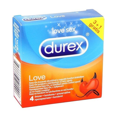 Durex Love Sensation Enhancing Condoms for an Unforgettable Evening 4 pcs