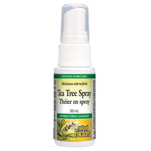 Natural Factors Tea Tree Spray for Skin Problems and Infections 1.01 fl oz (30 ml)