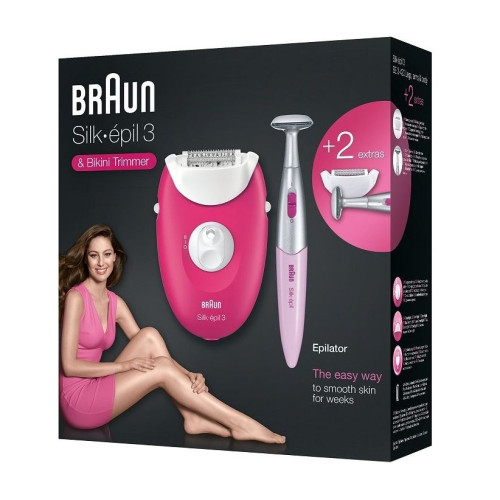 Braun Silk Epil 3-420 Body Epilator + Electric Trimmer for Intimate Areas 1 pc
