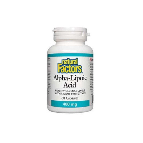 Natural Factors Alpha Lipoic Acid for Diabetes 400 mg 60 Capsules