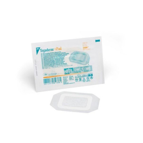 3M Tegaderm +Pad Transparent Sterile Dressing with Absorbent Pad 3.54"/3.94" (9/10 cm)