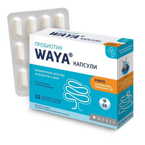 Waya Forte Lactobacillus Probiotic for Normalizing Intestinal Microflora 15 Capsules