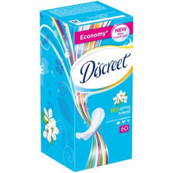 Discreet Everyday Deo Spring Breeze Protective Daily Sanitary Pads Made of Breathable Fabric 60 pcs