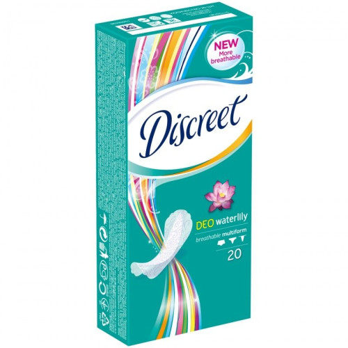 Discreet Everyday Deo Waterlily Fresh Protective Daily Sanitary Pads Made of Breathable Fabric 20 pcs
