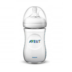 Philips Avent Natural Slow Bottle with 1-hole Teat for Children 1+ Months for Natural Sucking 8.79 fl oz (260 ml)