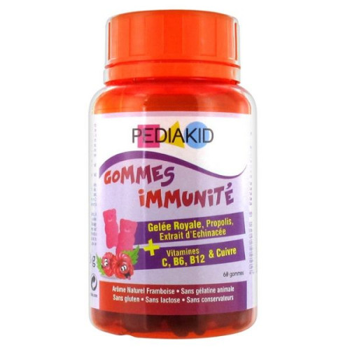 Pediakid Chewable Gummies for Children for a Strong Immune System and Optimal Health 60 pcs