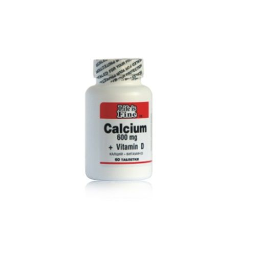 Bora Life Is Fine Calcium + Vitamin D for Healthy Teeth and Bones 600 mg 60 Tablets