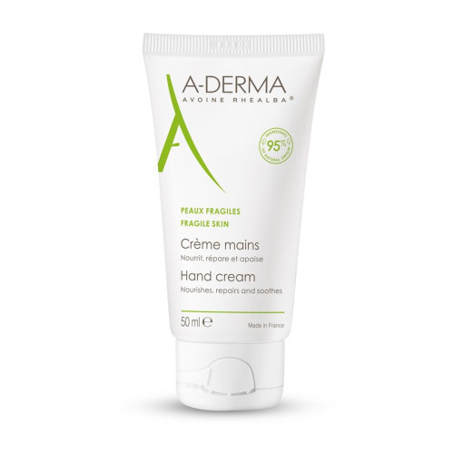 A-Derma Rhealba Oat Milk Intensive Repairing Hand Cream 1.69 fl oz (50 ml)