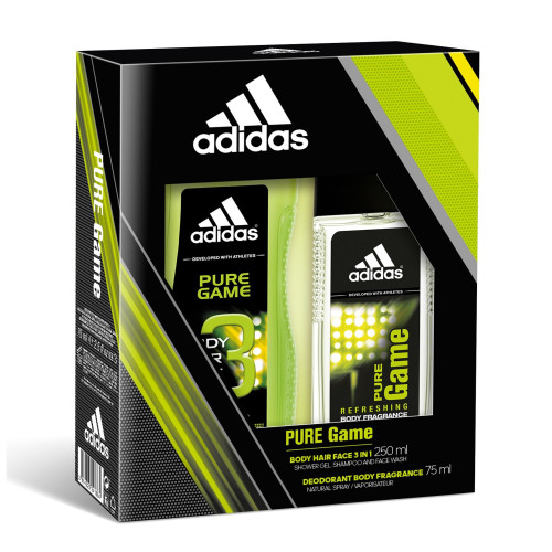 Adidas Pure Game Promo Set for Men Shower Gel and Perfume Spray