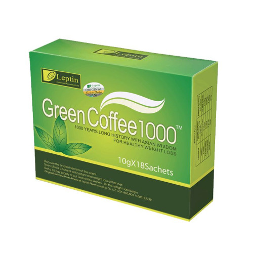 Leptin Green Coffee 1000 for Weight Loss 0.35 oz (10 g) 18 Sachets