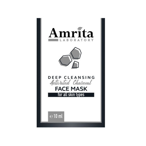 Amrita Deep Cleansing Face Mask with Activated Charcoal for All Skin Types 0.34 fl oz (10 ml)
