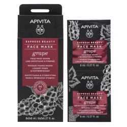 Apivita Express Beauty Wrinkle-Smoothing Firming Face Mask with Grapes 2 x 0.27 fl oz (8 ml)
