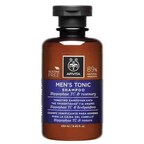 Apivita Men Hippophae TC Tonic Shampoo for Men with Thin Hair with Rosemary 8.45 fl oz (250 ml)