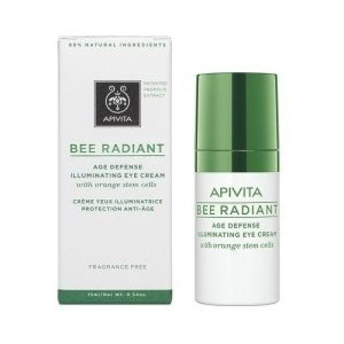 Apivita Bee Radiant Eye Contour Cream with Anti-Aging Effect with Orange Stem Cells 0.51 fl oz (15 ml)