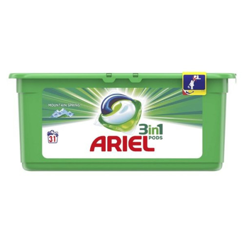 Ariel 3-in-1 Pods Mountain Spring Gel Laundry Capsules 31 pc 0.95 oz (27 g)