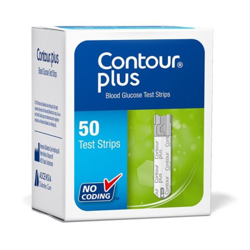 Contour Plus Blood Sugar Test Strips 50 pcs