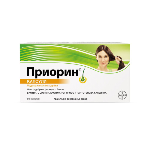 Bayer Priorin Dietary Supplement Against Hair Loss 60 Capsules