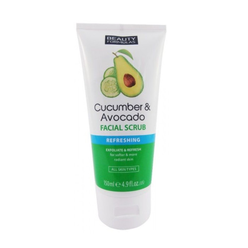 Beauty Formulas Cucumber and Avocado Face Scrub 5.07 fl oz (150 ml)