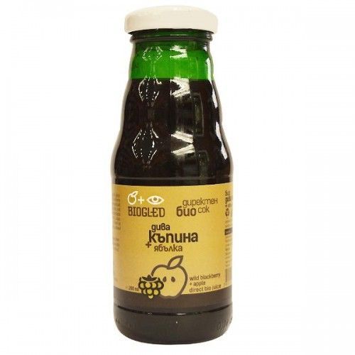 Biogled Organic Direct Juice Blackberry and Apple Juice 6.76 fl oz (200 ml)