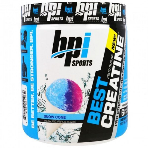 BPI Sports Best Creatine for Physical Endurance with Snow Cone Flavor 10.58 oz (300 g)
