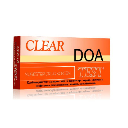 Clear Doa Combo-6 Combined Drug and Opiate Test 6 Parameters Strips