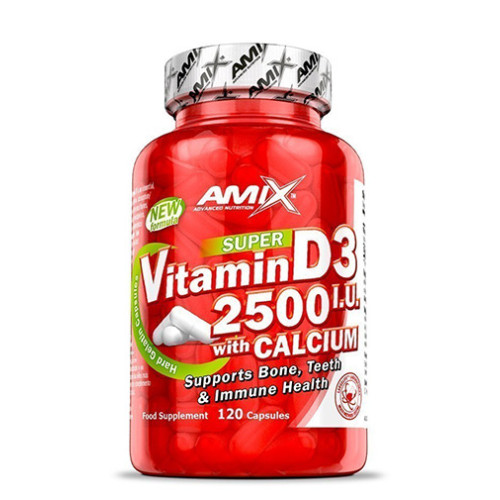 Amix Vitamin D3 2500 i.u with Calcium 250 mg 120 Capsules