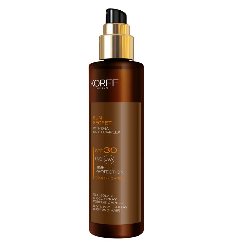 Korff Sun Secret Dry Sunscreen Oil for Hair and Body SPF 30 6.76 fl oz (200 ml)
