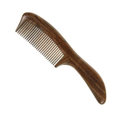 Magnum Natural Guaiac Wood Hair Comb with Handle - 303