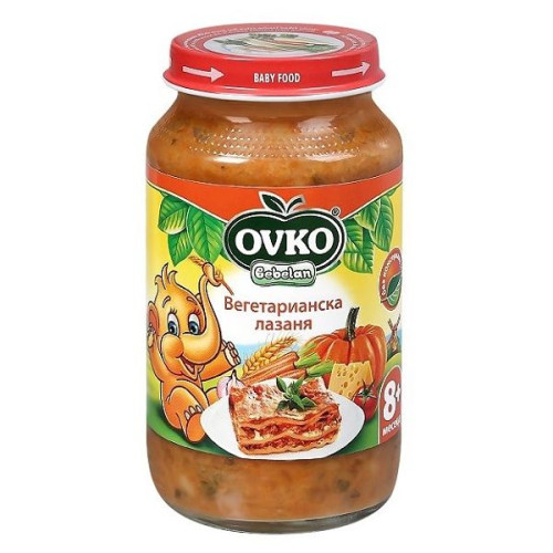 Ovko Vegetarian Lasagna Puree for Children 8+ Months 7.76 oz (220 g) - 5503