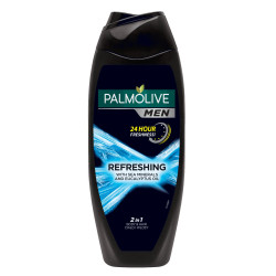 Palmolive Men Refreshing Shower Gel and Shampoo for Men Sea Minerals and Eucalyptus 16.91 fl oz (500 ml)