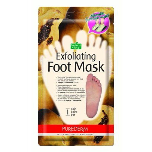 Adwin Purederm Exfoliating Foot Mask with Papaya and Chamomile 1 pc
