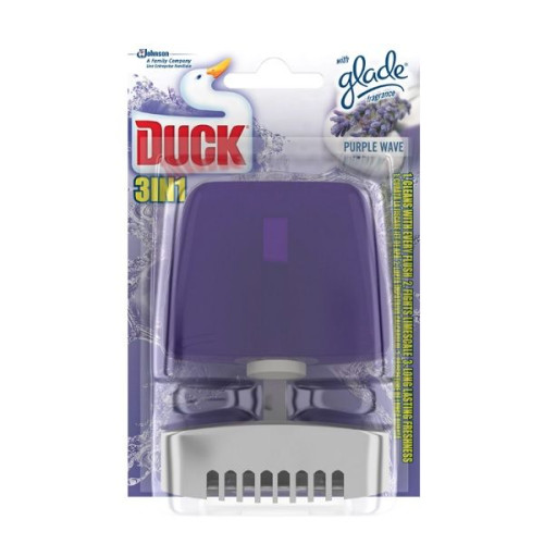 Duck Purple Wave 3-in-1 Liquid Toilet Block with Lavender Scent 1 pc
