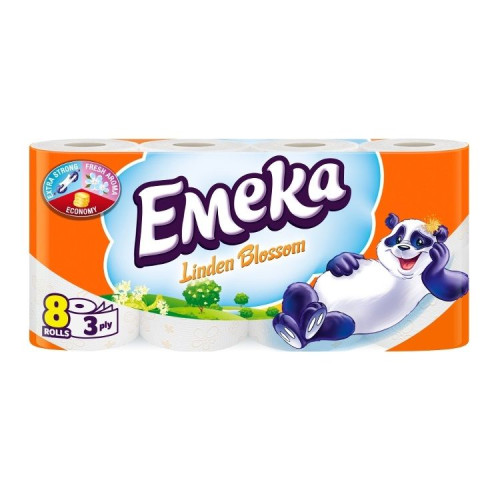 Emeka Linden Blossom Scented 3-ply Toilet Paper 8 Rolls