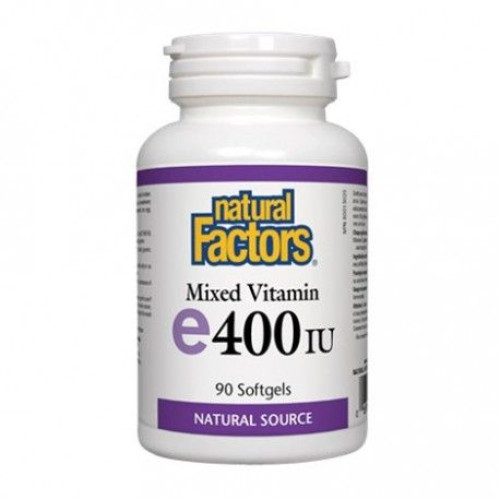 Natural Factors Vitamin E Powerful Antioxidant to Support the Body 400 i.u. 90 Capsules