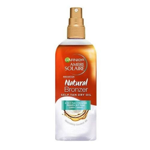 Garnier Ambre Solaire Natural Bronzer Dry Oil for Artificial Tan with Coconut Oil 5.07 fl oz (150 ml)