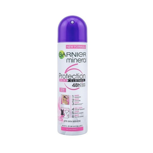 Garnier Mineral Protection 6 Cotton Fresh Deodorant Spray for Women 5.07 fl oz (150 ml)