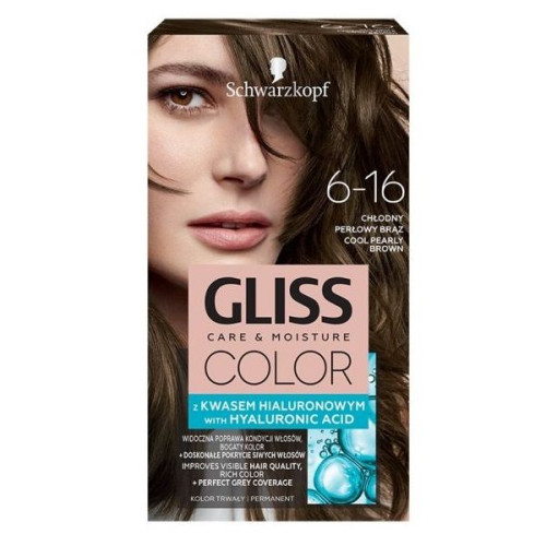 Gliss Color Permanent Hair Color 6-16 Cool Pearl Brown