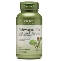 GNC Herbal Plus Ashwagandha Extract Ashwagandha Extract 100 Capsules