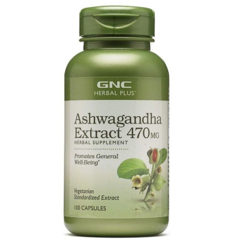 GNC Herbal Plus Ashwagandha Extract Ashwagandha Extract 100 Capsules