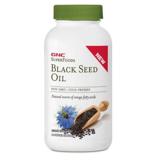 GNC Superfoods Black Cumin Oil Source of Omega Fatty Acids 90 Softgel Capsules