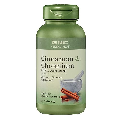 GNC Herbal Plus Cinnamon and Chromium - Blood Sugar Control 60 Capsules