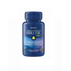 GNC Triple Strength Mini Krill Oil - Excellent Source of Omega-3 60 Capsules