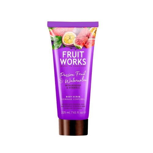 Friut Works Body Scrub with Passion Fruit and Watermelon Scent 7.61 fl oz (225 ml)