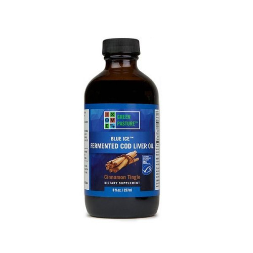 Green Pasture Fish Oil from Black Fermented Cod Liver with Cinnamon Flavor 8.01 fl oz (237 ml)