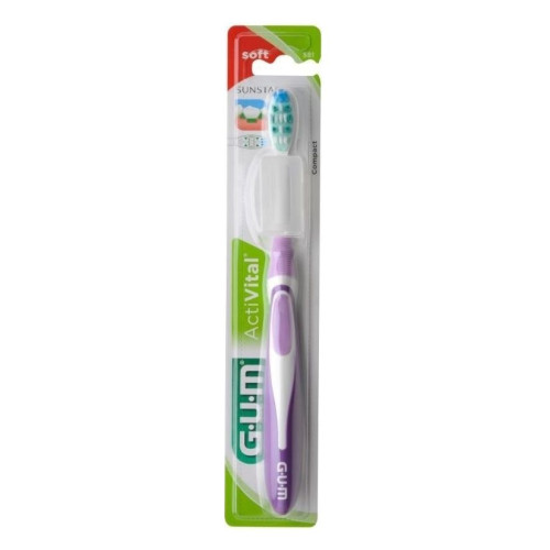 Gum Acivital Soft Toothbrush for Healthy Teeth and Gums with Soft Bristles 1 pc