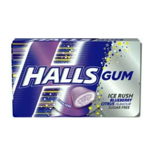 Halls Blueberry Blueberry-Flavor Chewing Gum 0.63 oz (18 g)