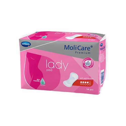 Hartmann Molicare Lady Absorbent Pads for Women with Frequent Leakage 4 Drops 14 pcs
