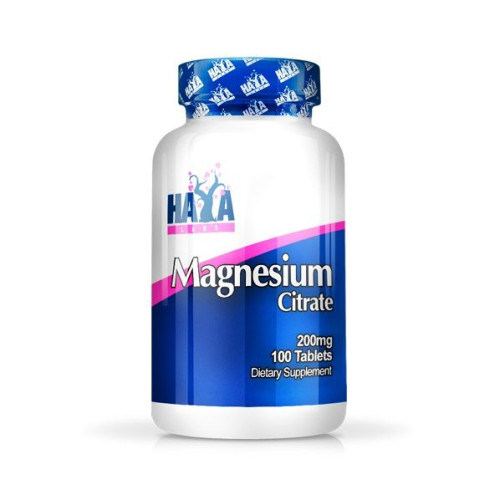 Haya Labs Magnesium Citrate Magnesium for Fast Muscle Recovery 200 mg 100 Tablets